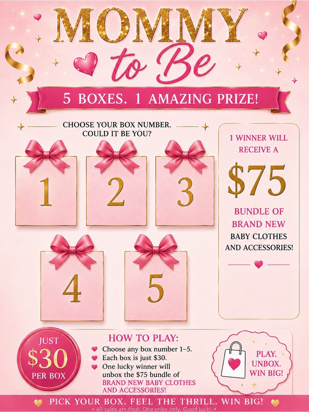 ⭐️ Mommy To Be Mystery Box Game ⭐️